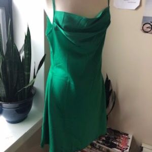 GREEN SLIP DRESS